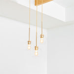 Load image into Gallery viewer, Selvion Minimalist Crystal Chandelier - Handcrafted Glass Sculptural Lighting Fixture

