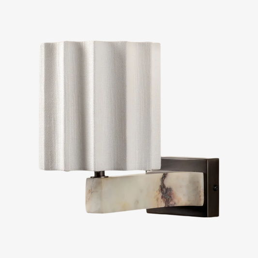 Lámpara Decorativa de Pared Cavilon de Mármol – Forma Elegante de Lino, Adecuada para Sala o Pasillo
