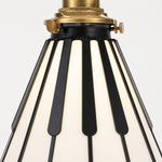 Load image into Gallery viewer, Black piano key frame around the glass shade
