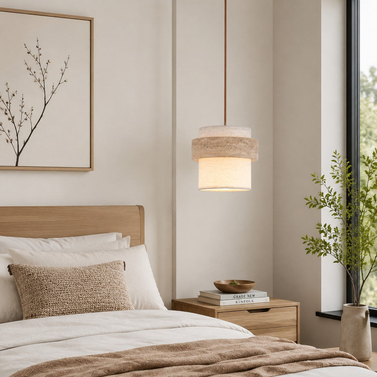 1 Head pendant bedroom scene