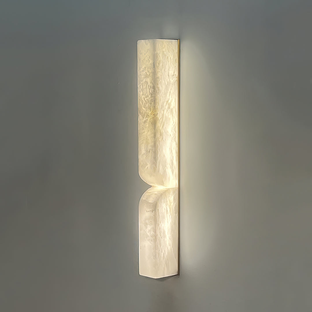 Rechteckige Alabaster-Wandleuchte