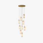 Load image into Gallery viewer, Alabresca Mid Century Alabaster Pendant Light – Multi Head Hanging Lamp for Kitchen Island