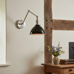 Load image into Gallery viewer, Conique Metal Vintage Industrial Swing Arm Wall Lamp - Adjustable Dome Shade for Study
