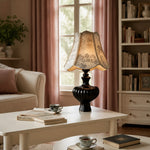 Carica l'immagine nella visualizzazione Galleria, French style table lamp in a warm living room setting