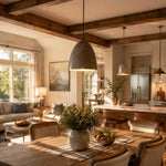 Cargar imagen en el visor de la Galería, Vintage Distressed Metal Dome Pendant Light