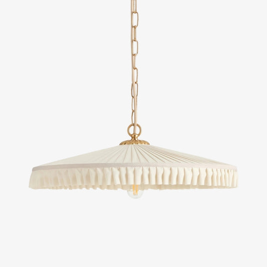 Lámpara Colgante con Pantalla Plisada Savara - Luz Colgante Moderna Inspirada en Seda para Comedor