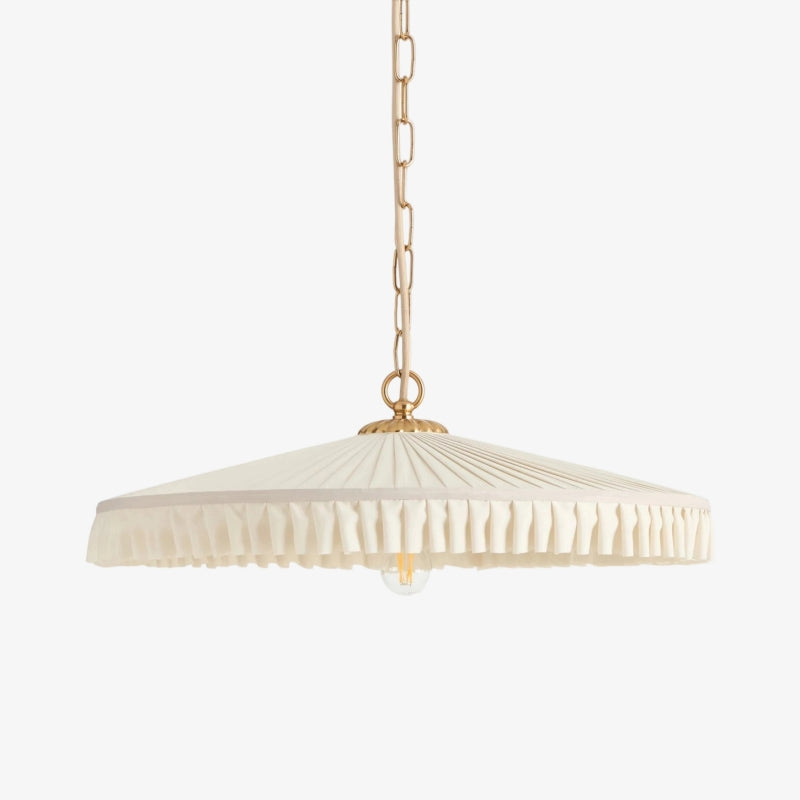Savara Pleated Shade Pendant - Modern Silk-Inspired Hanging Light for Dining