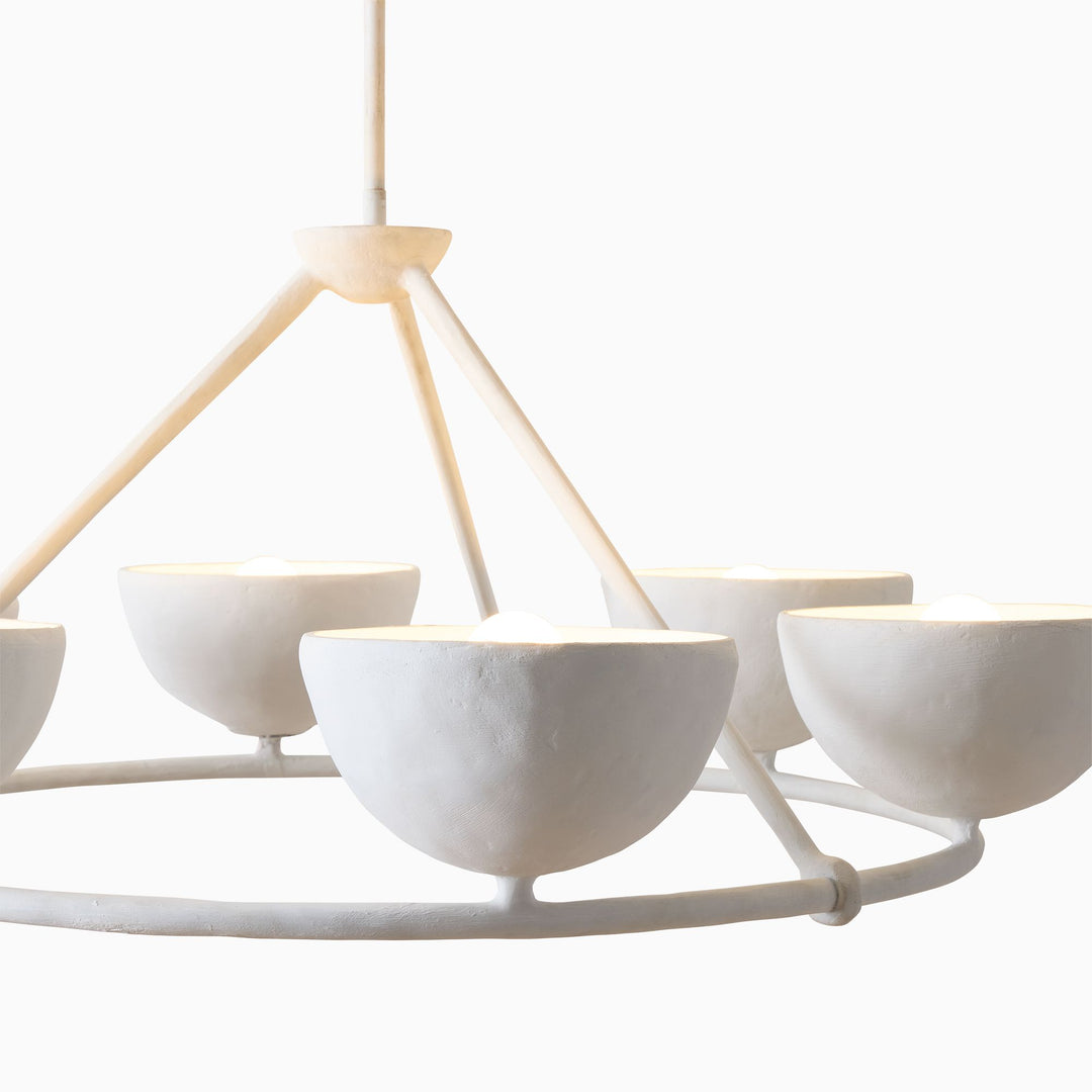 Plara Multi‑Light Chandelier – Modern Polyresin and Plaster for Dining & Foyer