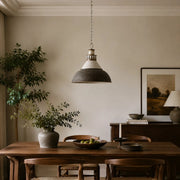 industrial dome pendant light scene and detail