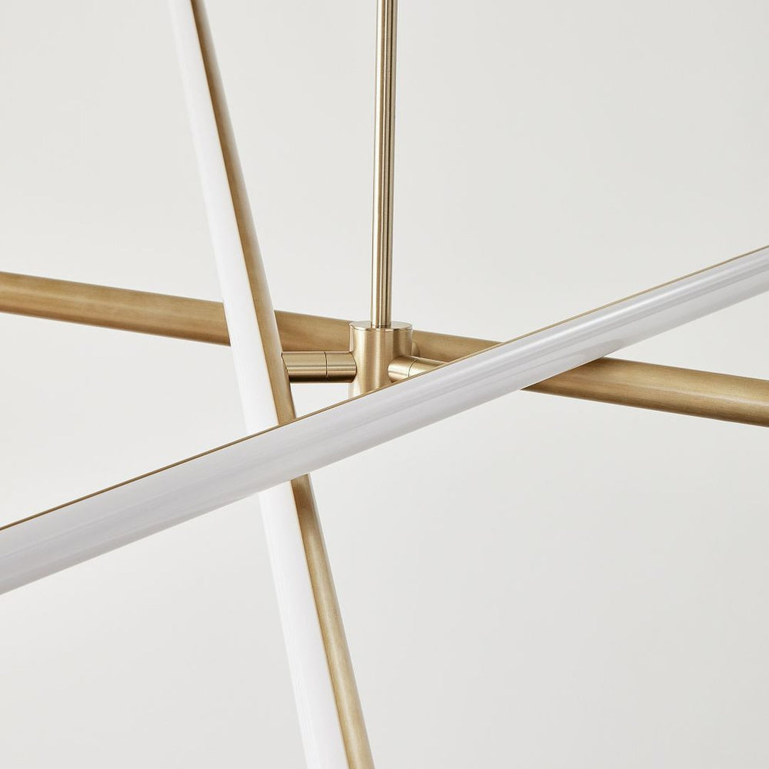 Voro Minimalist Chrome Light Rods - LED Semi-Flush Mount Ceiling Light