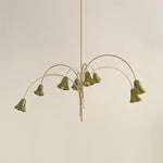 Load image into Gallery viewer, Bellina Modern Romantic Chandelier - Botanical Lily Design with Glass Flowers
