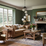 Load image into Gallery viewer, Glorica Glass 5 Globe Chandelier - Brass and Opal Glass Vintage Pendant Light
