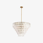 Load image into Gallery viewer, Lumvey Glass Round Chandelier - Elegant Pendant Light for Dining Room and Living Room