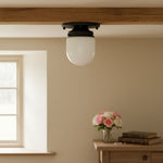 Load image into Gallery viewer, Opalume White Opal Glass Bulb-Globe Flush-Mount Ceiling Light for Entry &amp; Living Room
