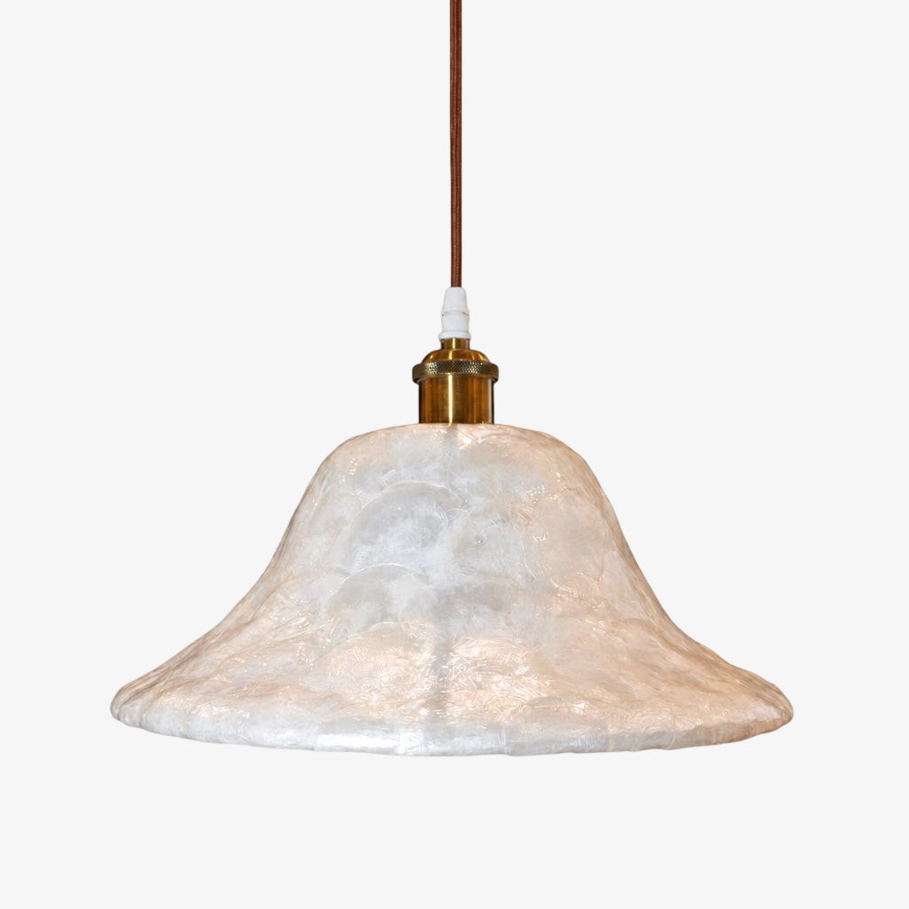 Lunavera Artistic Capiz Shell Hanging Light Contemporary Minimalist Hanging Lamp for Multiple Rooms