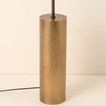 Load image into Gallery viewer, Zalen Floor Lamp - Layered Linen Pendant Design Aged Brass-Metal Lamp for Living Room