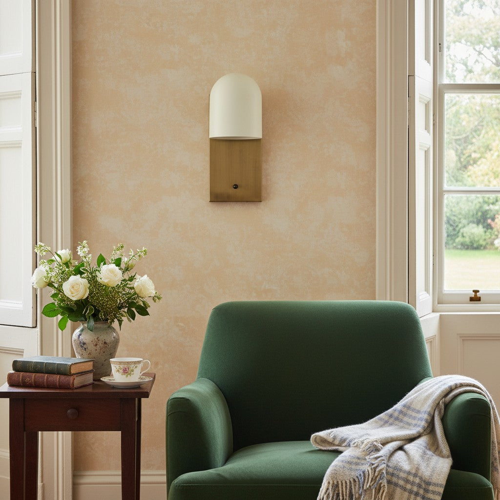 Metio Dome Shade Modern Wall Sconce for Bedroom & Living Room