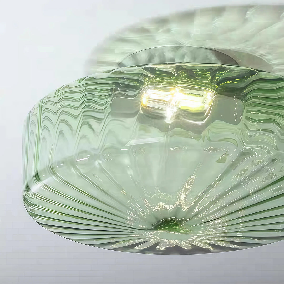 Ripplara Water Ripple Glass Plafondlamp met Vintage Stijl – Opbouwontwerp voor Slaapkamer