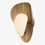 Cargar imagen en el visor de la galería, Lámpara de Pared Artística Shella – Diseño de Pantalla en Forma de Pétalos para Dormitorio o Pasillo