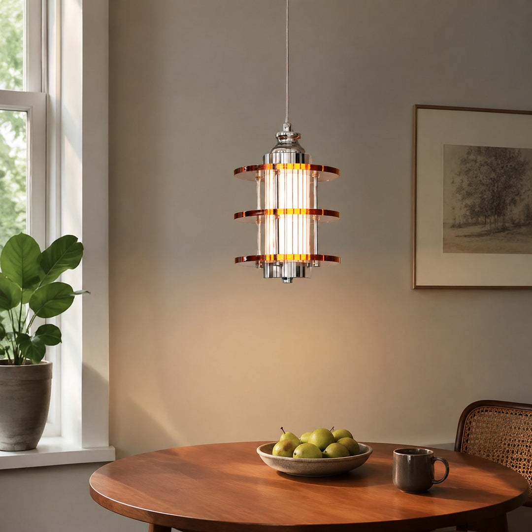 Lampe suspendue LED Bauhaus en acrylique