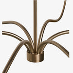 Cargar imagen en el visor de la galería, Lámpara de araña lineal Kysara - Brazos de lámpara curvos y pantallas de tela adecuadas para salas de estar o comedores