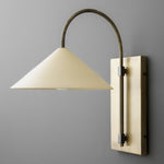 Load image into Gallery viewer, Conique Metal Minimalist Wall Sconce - Sculptural Brass Arch Light for Modern Interiors
