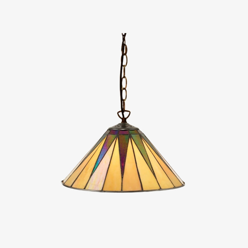 TF Dark Star Tiffany-hanger – glas-in-lood geometrisch ontwerp plafondlamp voor woonkamers
