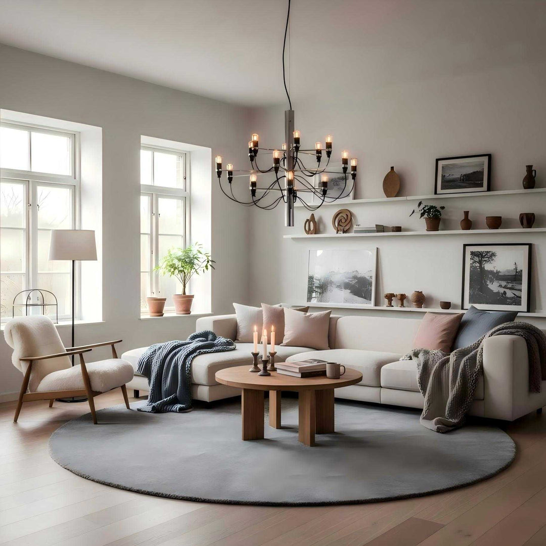 Tendrila Hedendaagse Multi-Licht Kroonluchter - Industrieel Geïnspireerd Metaal Ophangsysteem voor Lounges N01