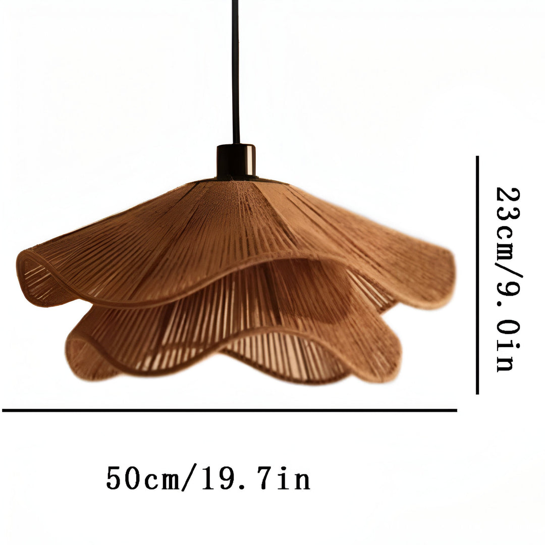 Boho naturalna lampa wisząca z juty Cape Points