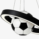 Cargar imagen en el visor de la Galería, Black ring soccer ball shade detail