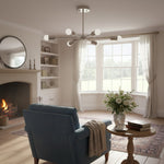 Load image into Gallery viewer, Mobilux Line Mid Century Modern Chandelier - 6 Heads Hanging Ceiling Light
