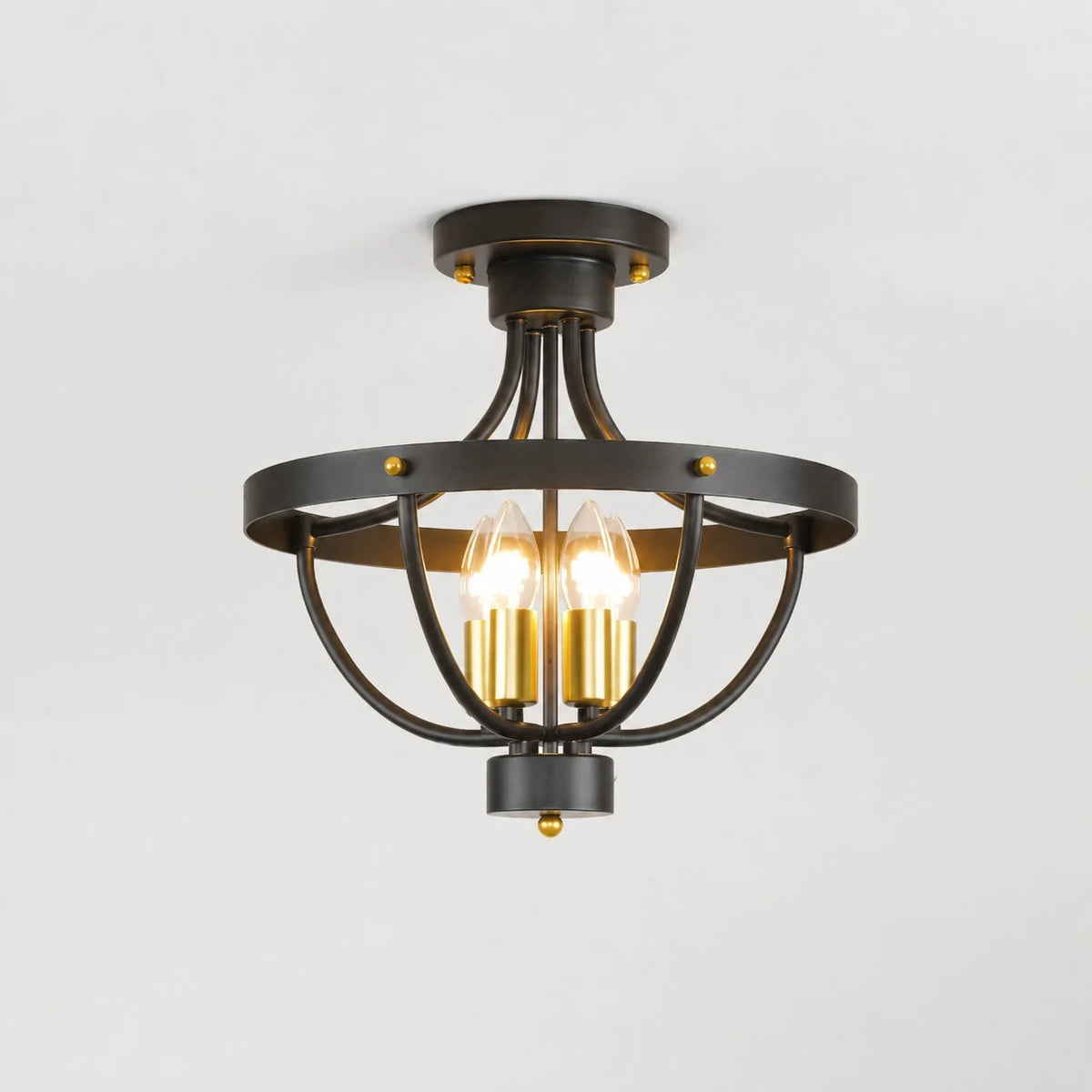black-semi-flush