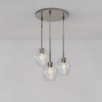 Load image into Gallery viewer, Talvior Sculptural Lighting - 3-Light Faceted Chandelier in Versatile Finishes | Explore Collection
