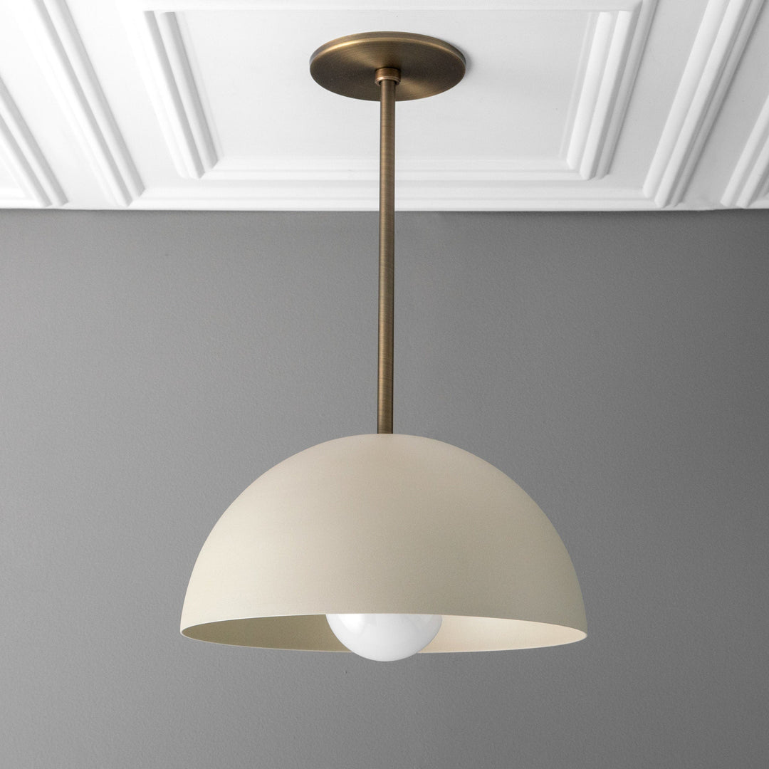 Metio Dome Pendant – Modern Metal Dome Lamp for Living Room & Bedroom