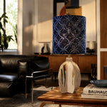 Cargar imagen en el visor de la Galería, Blue Botanical Ceramic Table Lamp