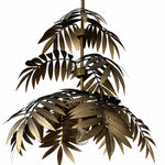 Cargar imagen en el visor de la Galería, Three layer antique bronze palm leaf chandelier on a white background