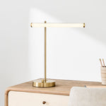 Load image into Gallery viewer, Voro Modern LED USB Table Lamp - Sleek Metal Desk &amp; Bedside Lighting
