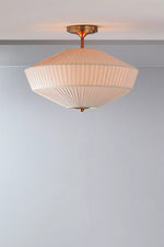 Afbeelding laden in galerijweergave, Elumina Silk Semi-Flush Mount - Moderne stoffen plafondlamp
