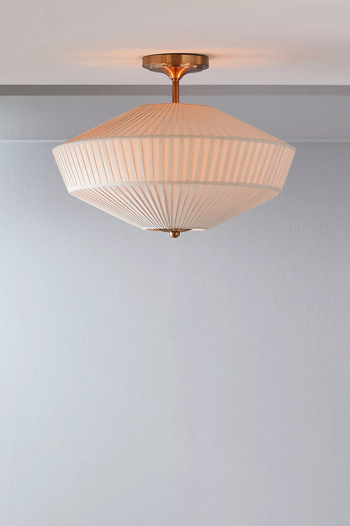 Elumina Silk Semi-Flush Mount - Moderne stoffen plafondlamp