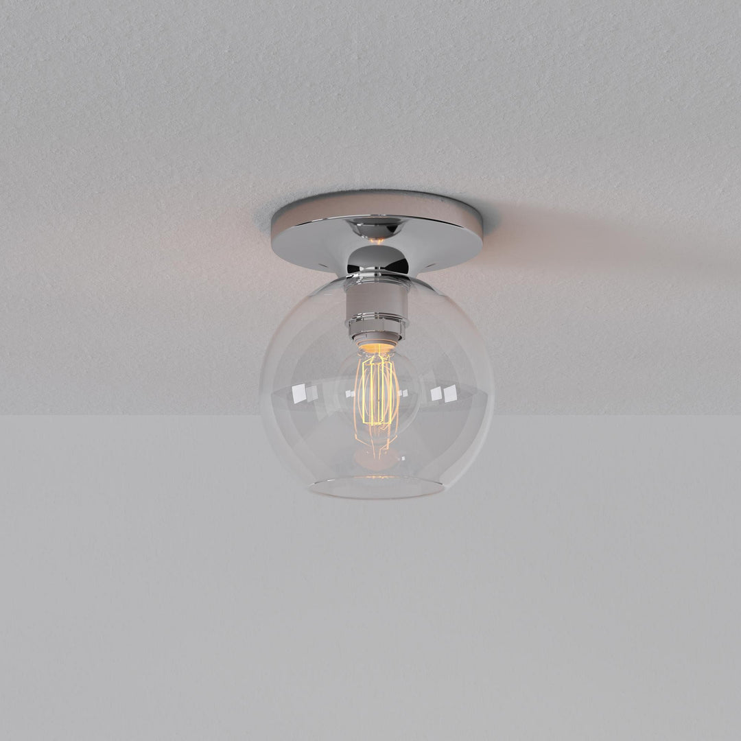 Selvion Modern Globe Pendant Light - Damp-Rated Bathroom Lighting - Luxe Glass Shade