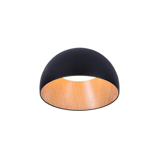 Lampa sufitowa Duo – nowoczesne wykończenie drewna i metalowa lampa natynkowa do salonu i sypialni