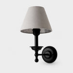 Afbeelding laden in galerijweergave, Vintage wandlamp met stoffen kap