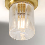 Load image into Gallery viewer, Rivora Fluted Glass Flush Mount – Ribbed Durable Ceiling Light
