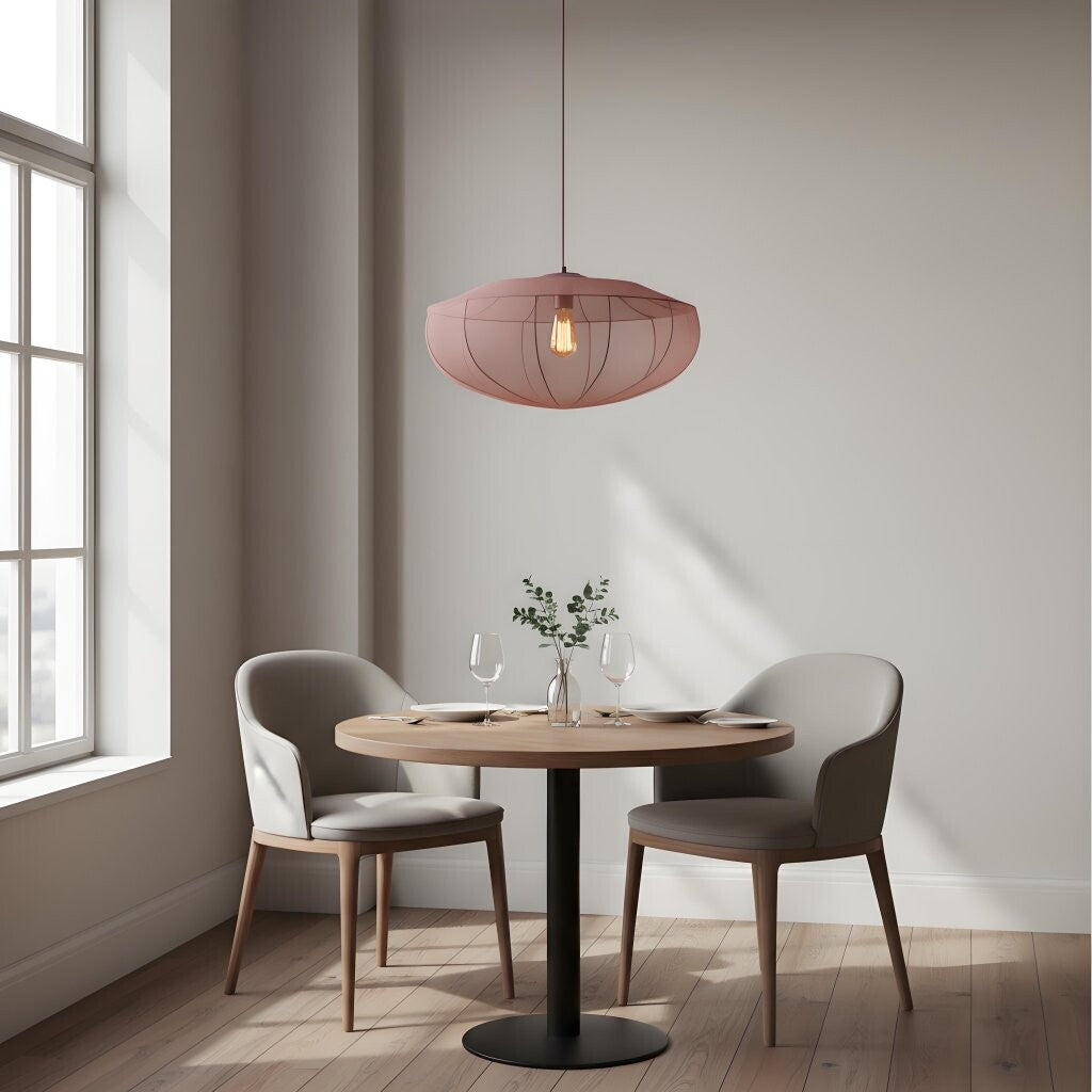 Lumifil Moderne Mesh-Pendelleuchte – Hängende Stoffleuchten, geeignet für Esszimmer oder Kücheninseln