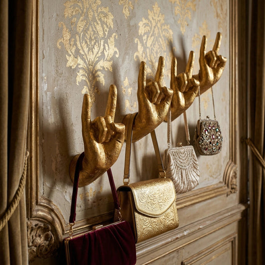 Kickra Rock On Wandhanden Goud Set - Decoratieve Wandaccenten voor Hedendaagse Interieurs