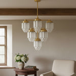 Load image into Gallery viewer, Tierlux Glass Multi-Tiered Glass Modern Pendant for Living &amp; Dining

