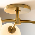 Load image into Gallery viewer, Arden Glass Contemporary 3 Light Ceiling Fixture - Sculptural Multi-Light Fixture for Living Spaces