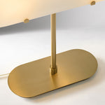 Load image into Gallery viewer, Ferosa Boat-Shaped Lampshade Table Lamp – Vintage Bronze Finish with Milk Glass Shade
