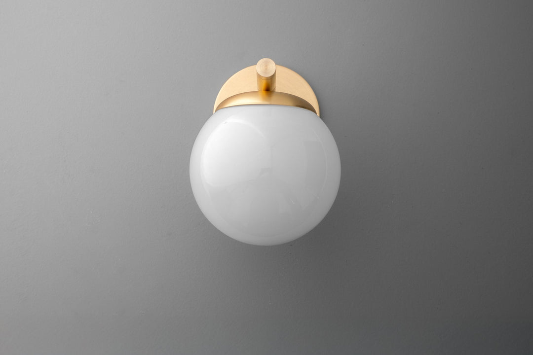 Glorica Glass Wall Sconce - Frosted Globe Light