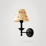 Afbeelding laden in galerijweergave, Vintage wandlamp met stoffen kap